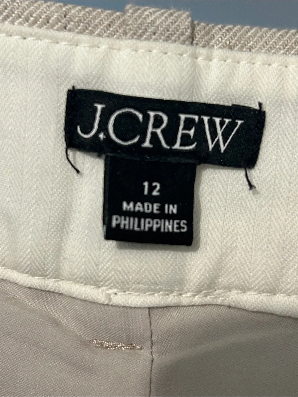 J. Crew Beige Linen Blend Trousers